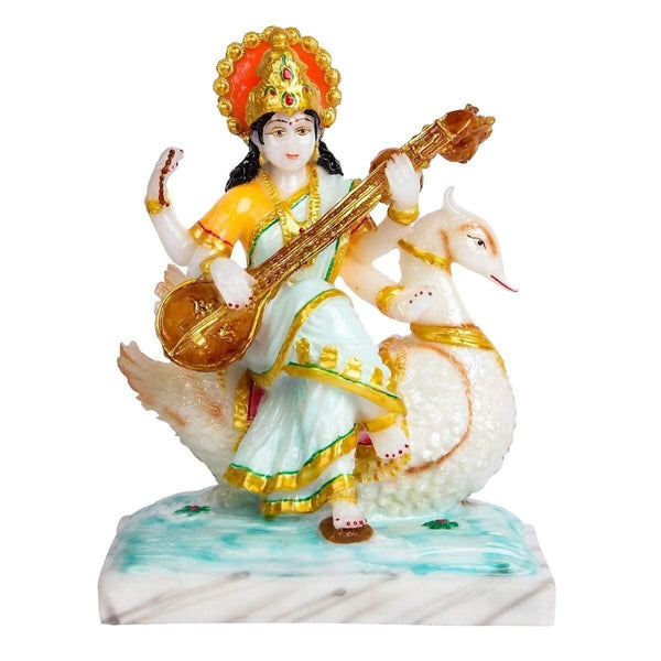 Divine Gifts Marble Dust Goddess Saraswati Idol - Distacart