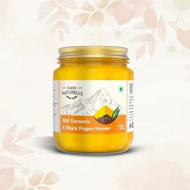 Farm Naturelle Mountain Turmeric Powder High Curcumin with Black Pepper
