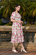 Thumbnail for Preksha Creation Women American Crepe Micro Gown - Pink - Distacart
