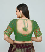Thumbnail for Joban Fashion Women's Green Embroidered Stitched Blouse