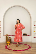 Thumbnail for Joban Fashion Pink Tie & Dye Cotton Dress - Distacart