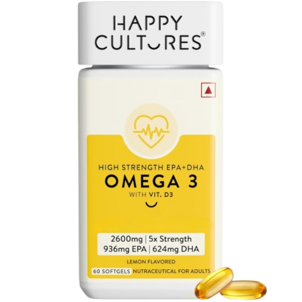 Happy Cultures 5X Omega 3 Fish Oil Capsules - Dista