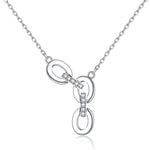 Thumbnail for Cauer Elegant 14K White Gold Plated Moissanite Pendant Necklace