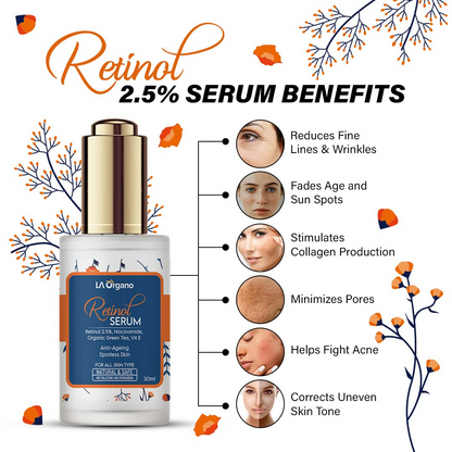 LA Organo 2.5% Retinol Face Serum - Distacart