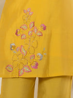 Thumbnail for Yufta Yellow Thread_Work Shirt And Trouser Silk Blend Co-Ord Set