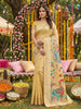 Anaita Yellow Linen Cotton Woven Saree With Blouse - Dista