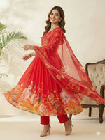 Thumbnail for Teeya Creation Womens New Fancy Fox Georgette Heavy Quality Fabricwith Handwork Gown Set - Dista