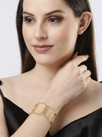 Thumbnail for NVR Women Gold-Plated Western Cuff Bracelet - Distacart