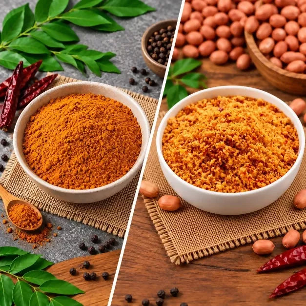 Tenali Ruchulu Podi Combo: Palli Podi + Rasam Podi