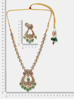Thumbnail for Ruby Raang Maharani Pendant Necklace And Earrings - Distacart