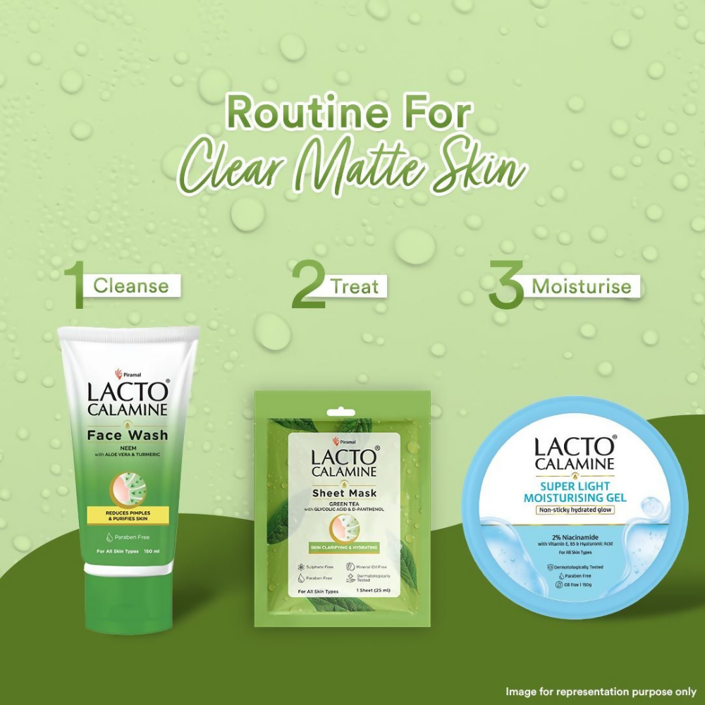 Lacto Calamine Green Tea Face Sheet Mask