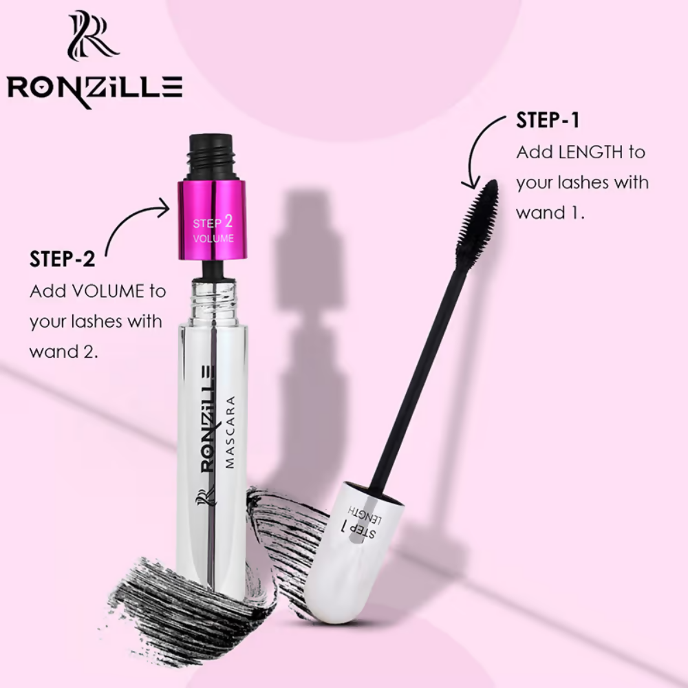 Ronzille Waterproof And Smudgeproof Two In One Mascara - Dista