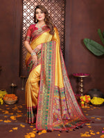 Thumbnail for Aastha Fashion Gold Tissue Silk Weaving Saree - Distacart