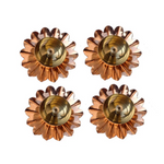 Thumbnail for CraftVatika Lotus Puja Oil Lamp Stand For Pooja, Brown-Small