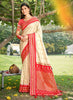 Shree Shyam Fashion Cream Soft Silk Saree - Distacart