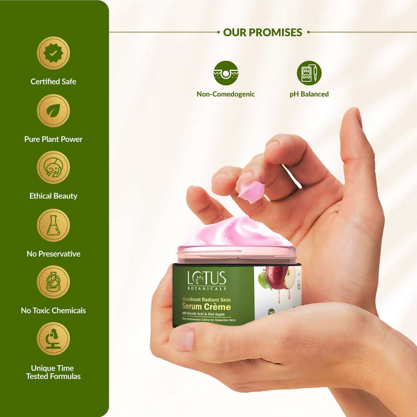 Lotus Botanicals GlycoBoost Radiant Skin Serum Creme - Distacart