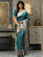 Thumbnail for Astita Banarasi Silk Sea Green Saree