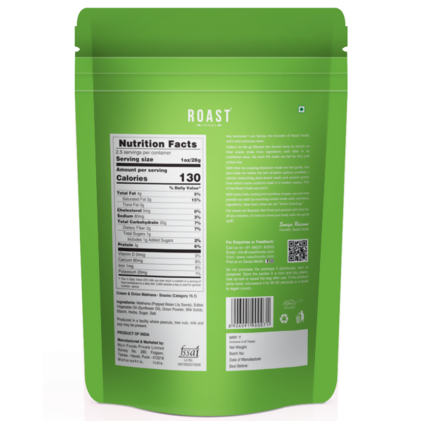 Roast Foods Makhana Cream & Onion