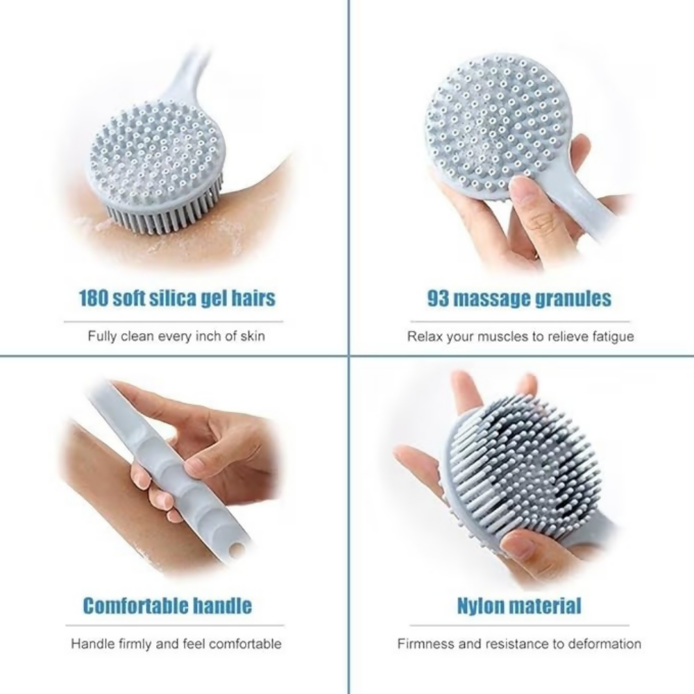 Bronson Professional Back Cleansing Scrubber Silicone Bath Brush - Dista