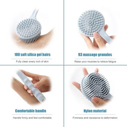 Bronson Professional Back Cleansing Scrubber Silicone Bath Brush - Dista