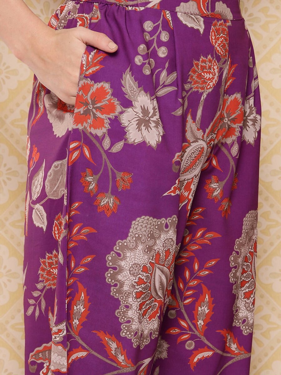 Ahalyaa Women's Traditional Wear Co-ods - Purple - Distacart