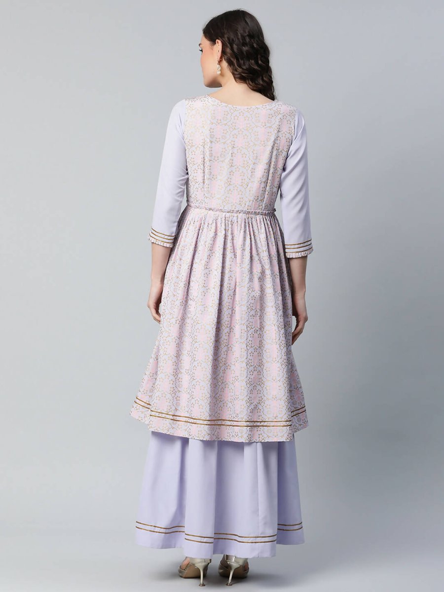 Ahalyaa Womens Powder Blue Crepe Floral Dress - Distacart