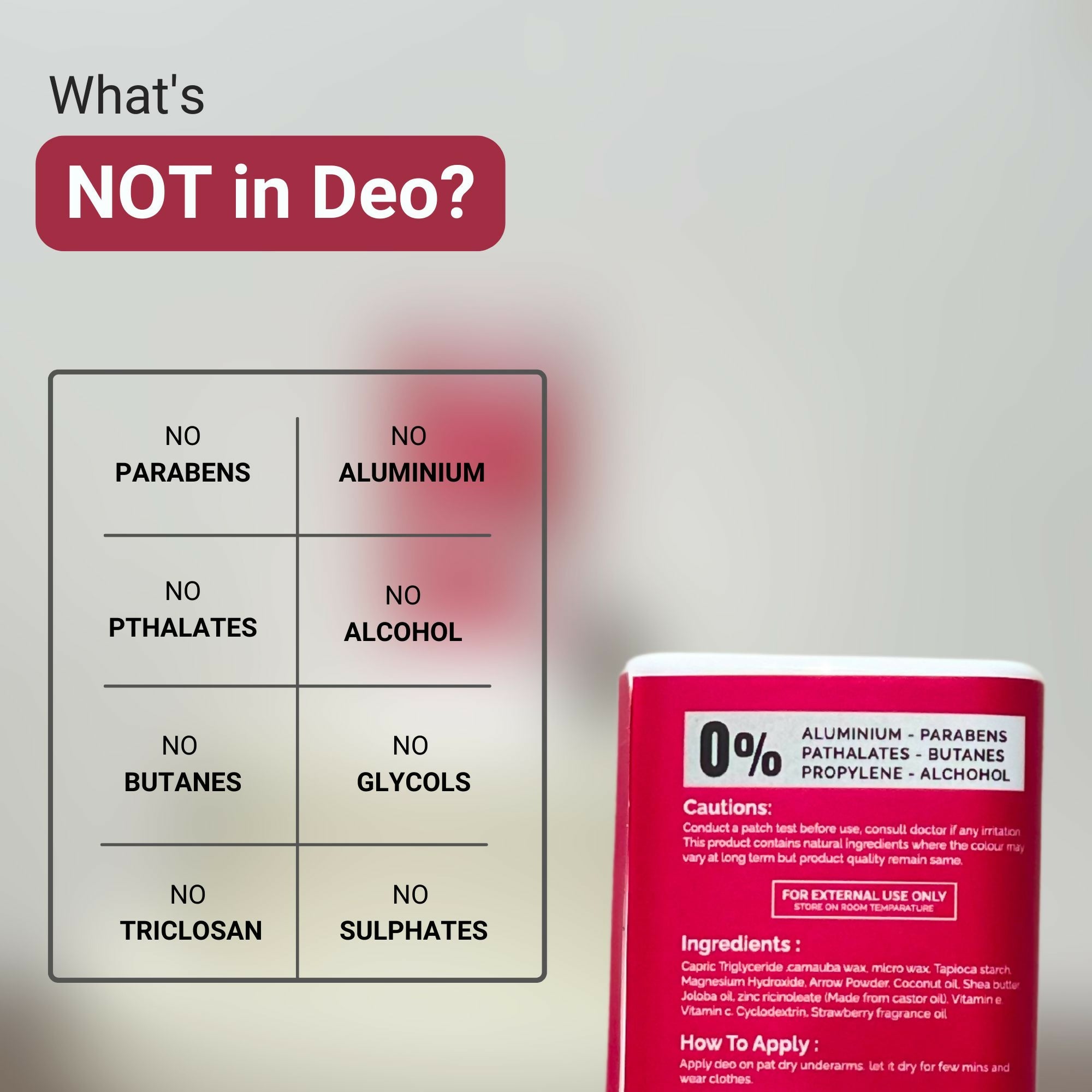 Bitamin Natural Deodorant Strawberry, Cotton Vanilla Teens