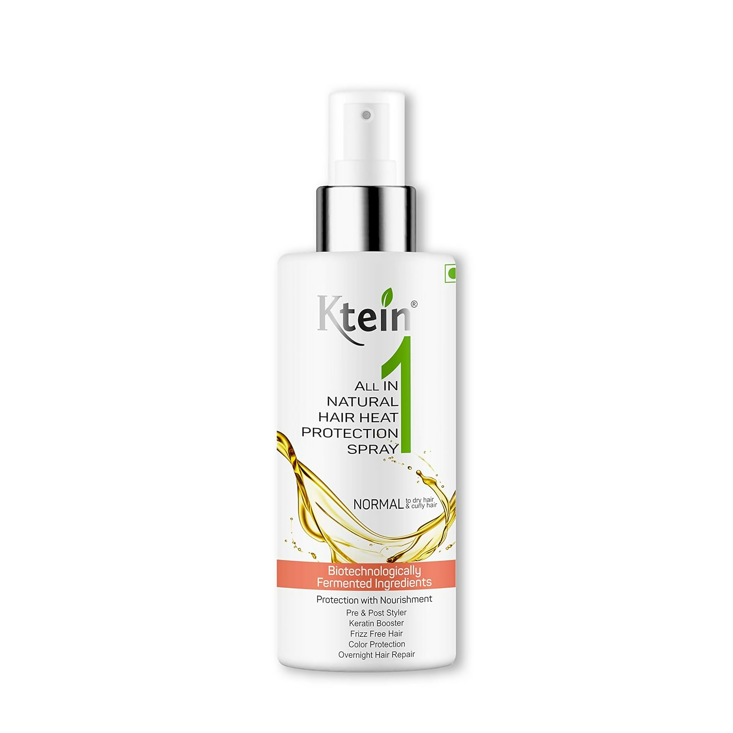 Ktein All in 1 Natural Hair Heat Protection Spray with Fermented Argan Oil - Distacart
