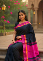 Thumbnail for Exclusive Collection Block Print Pure Cotton Handloom Gorgeous Saree