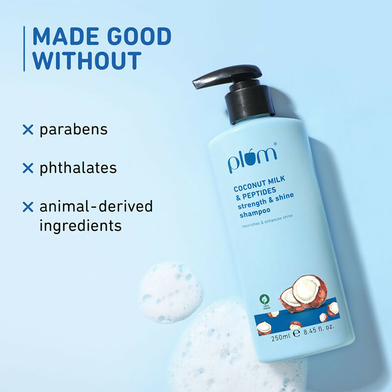 Plum Coconut Milk & Peptides Shampoo For Soft, Shiny Hair - Distacart