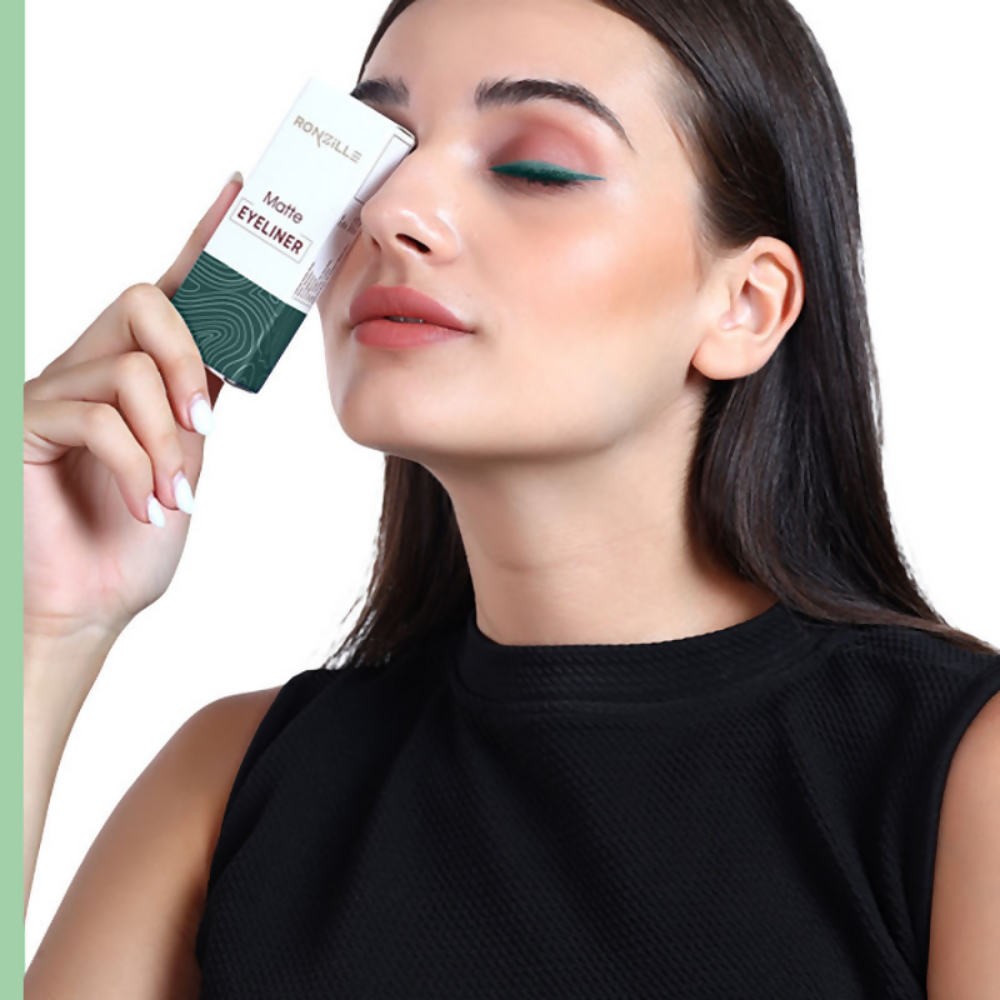 Ronzille Smudgeproof And Waterproof Liquid Matte Eyeliner - Green - Dista