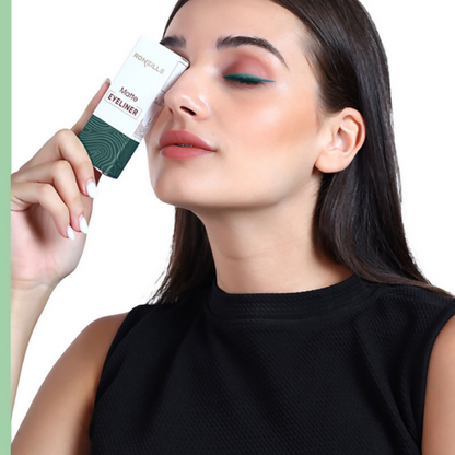 Ronzille Smudgeproof And Waterproof Liquid Matte Eyeliner - Green - Dista