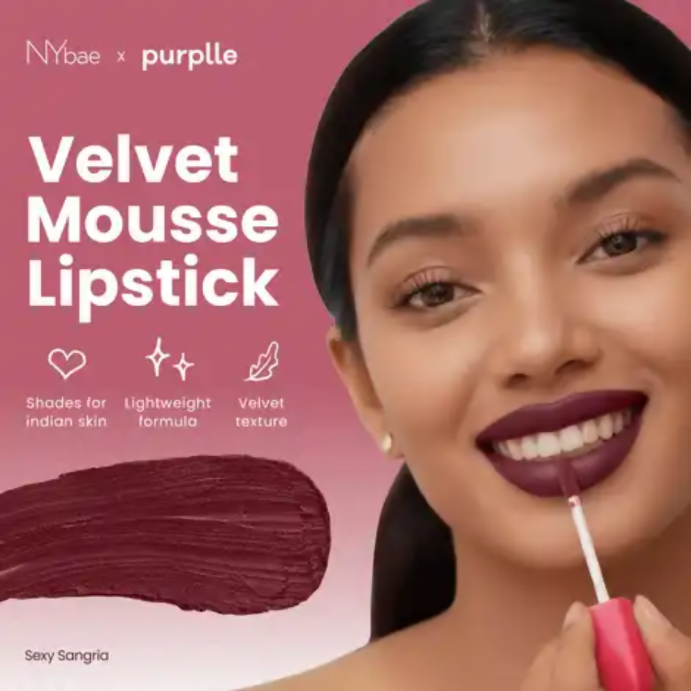 Buy NY Bae Velvet Mousse Liquid Lipstick - Sexy Sangria 04 Online Buy NY Bae Velvet Mousse Liquid Lipstick - Sexy Sangria 04 Online