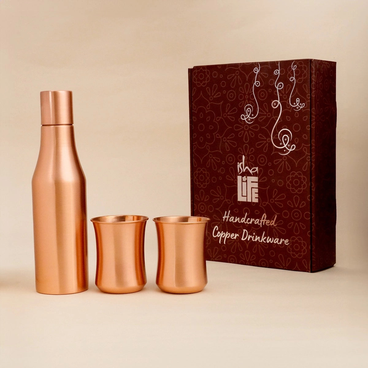 Isha Life Copper Drinkware Set - Classic