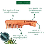 Thumbnail for The Pure Story Oil Infused Neem Wood Handle Comb - Distacart