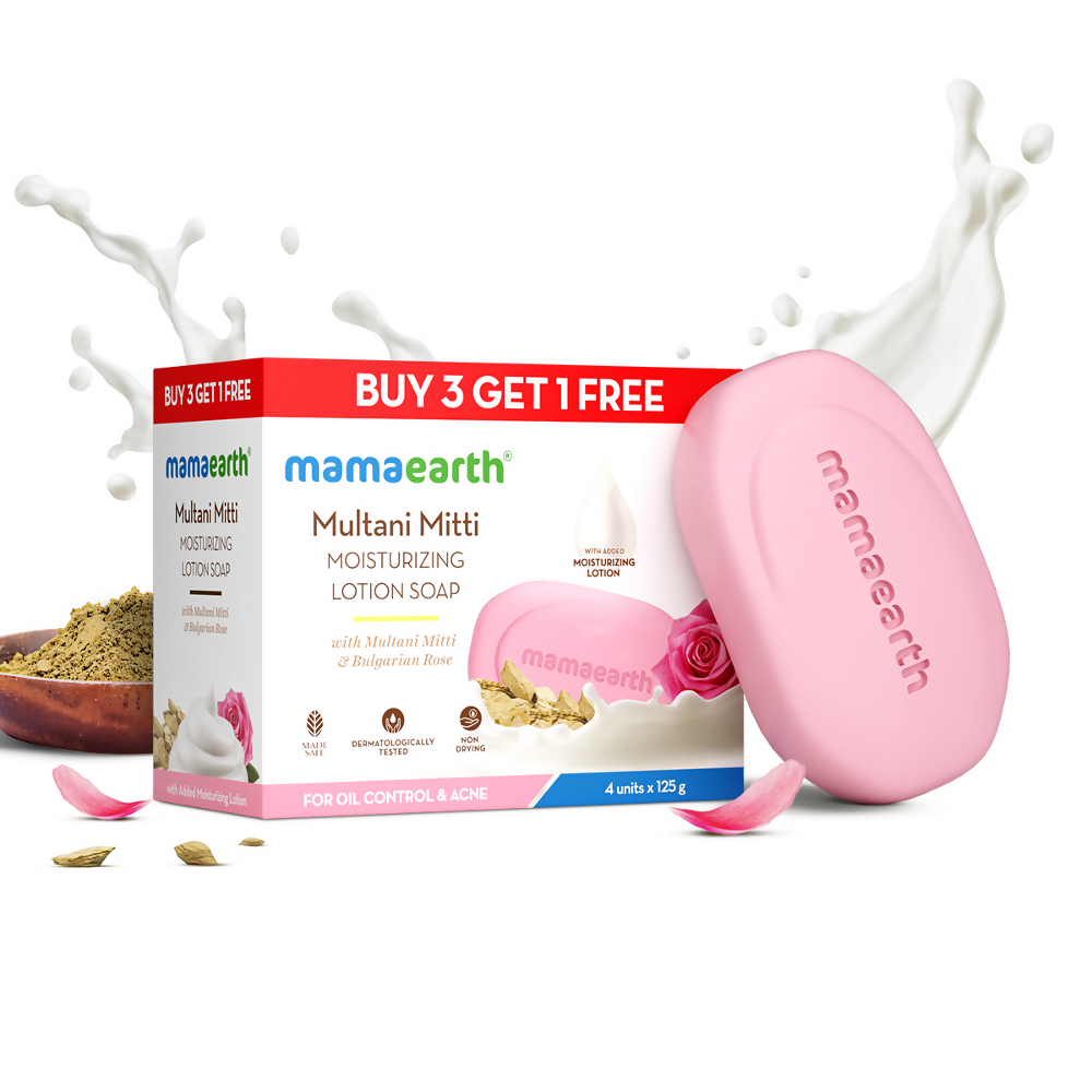 Mamaearth Multani Mitti Moisturizing Lotion Soap (Buy 3 Get 1 Free) - Distacart
