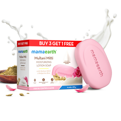 Mamaearth Multani Mitti Moisturizing Lotion Soap (Buy 3 Get 1 Free) - Distacart