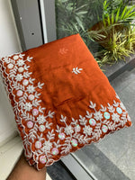 Thumbnail for Teeya Creation New Trendy Party Wear Soft Silk Saree-Orange - Dista