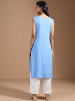 Thumbnail for Ode by House of Pataudi Women Thread Work Kurta - Distacart