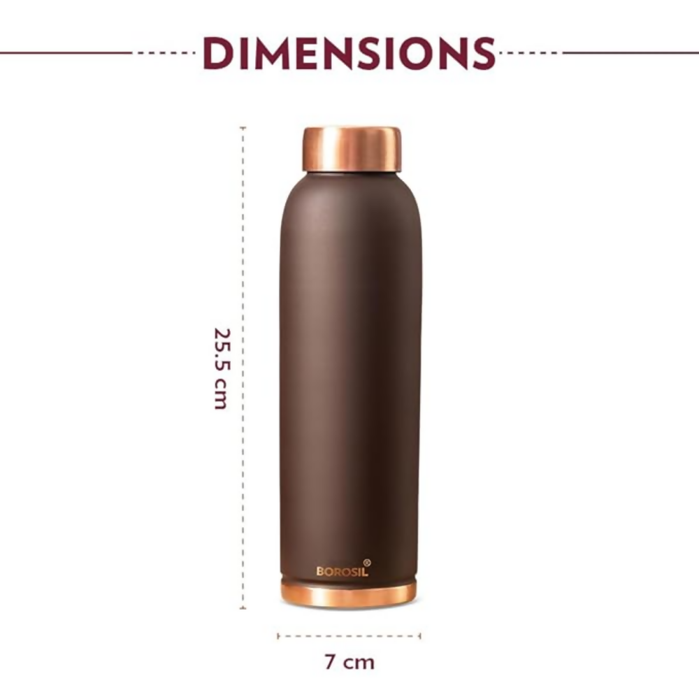 Borosil Colour Copper bottle - Brown - Dista
