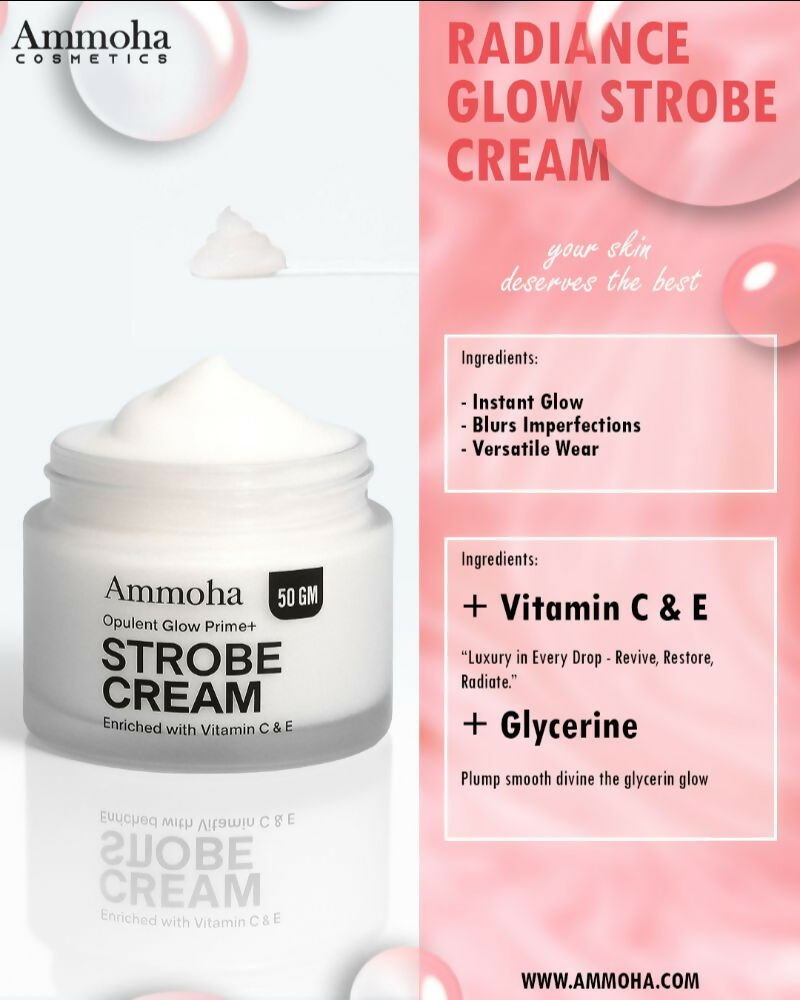 Ammoha Cosmetics Opulent Glow Illuminating Strobe Cream with Vitamin C - Distacart