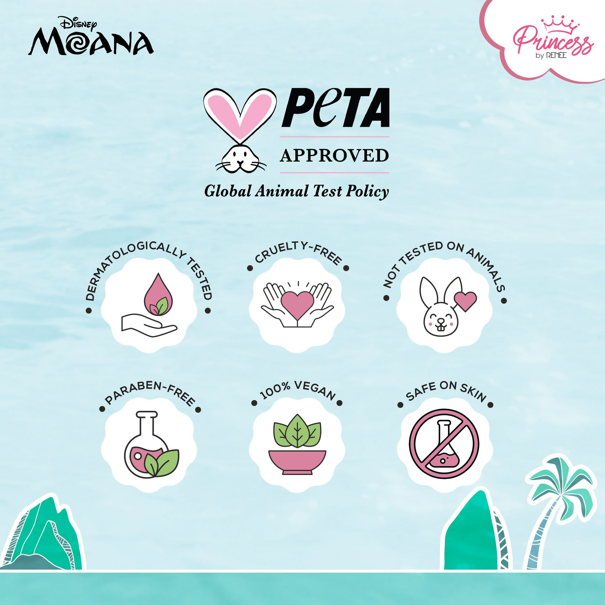 Renee Cosmetics Princess Disney Moana Bath & Body Care Set