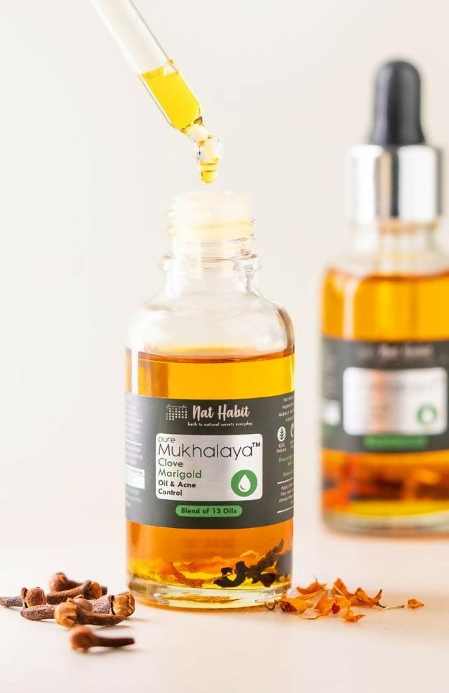 Nat Habit Pure Clove Marigold Mukhalaya Face Oil - Distacart