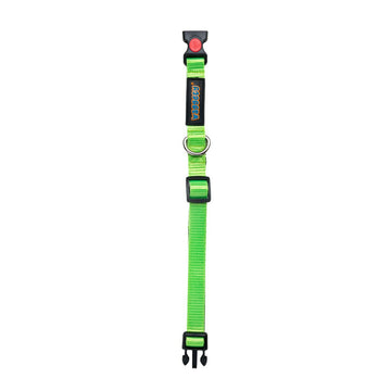 Waggety Padded Dog Collar - Adjustable, Comfortable Fit, Durable Polyester - Green - Dista
