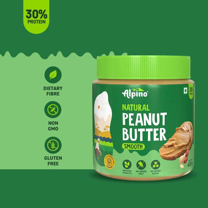 Alpino Natural Peanut Butter Smooth Unsweetened - Distacart
