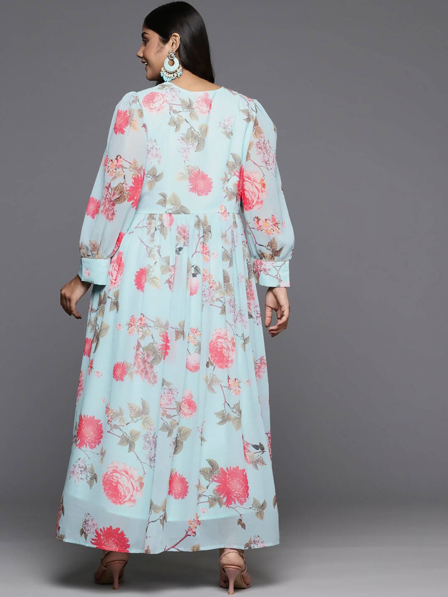 Ahalyaa Women's Traditional wear Ethnic Dress - Blue - Distacart