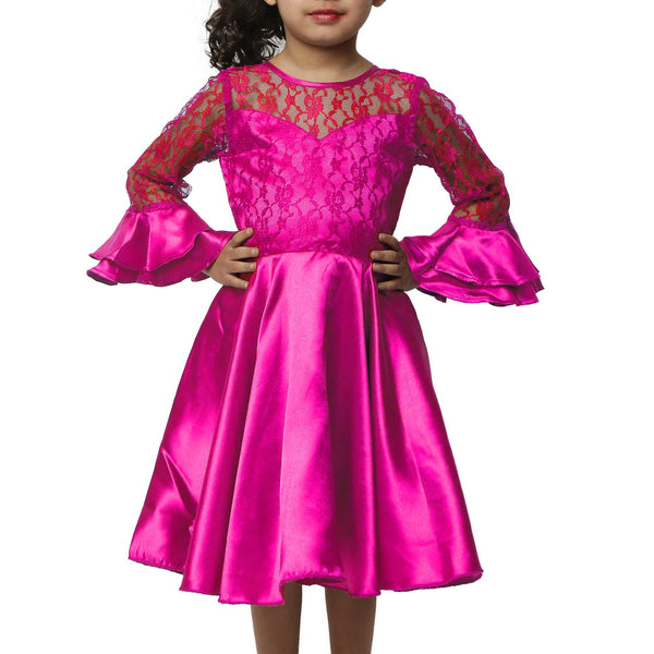 Asmaani Kids Party Wear Stylish Dresses, Perfect for Parties, Functions & Vacations - Pink