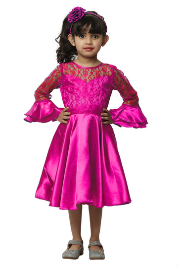 Asmaani Kids Party Wear Stylish Dresses, Perfect for Parties, Functions & Vacations - Pink - Distacart