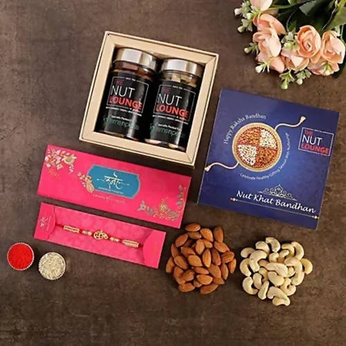 American Diamond Rakhi & Dry Fruits Jars