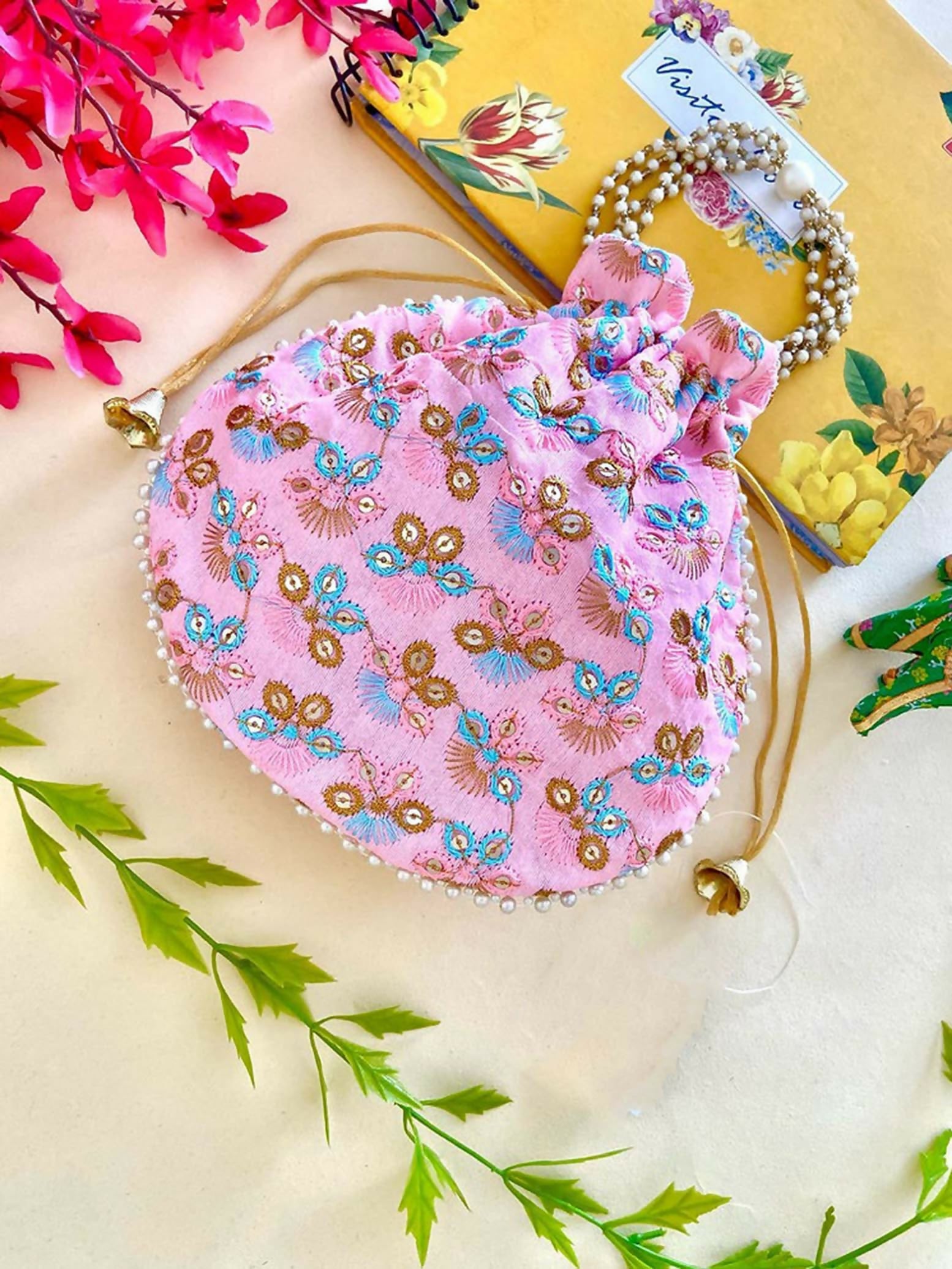 Joban Fashion Potli Bags - Pink - Dista